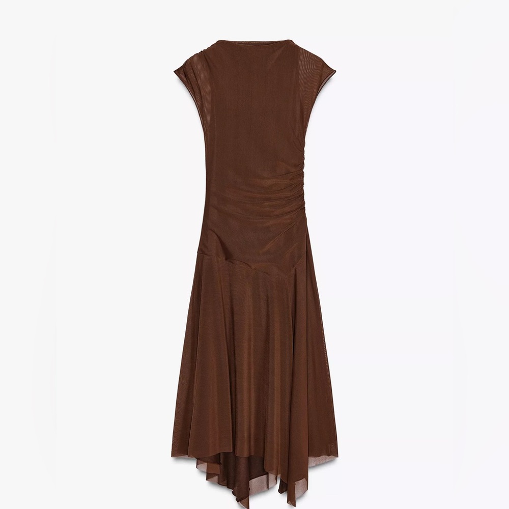 Asymmetrical Brown Women's Dress